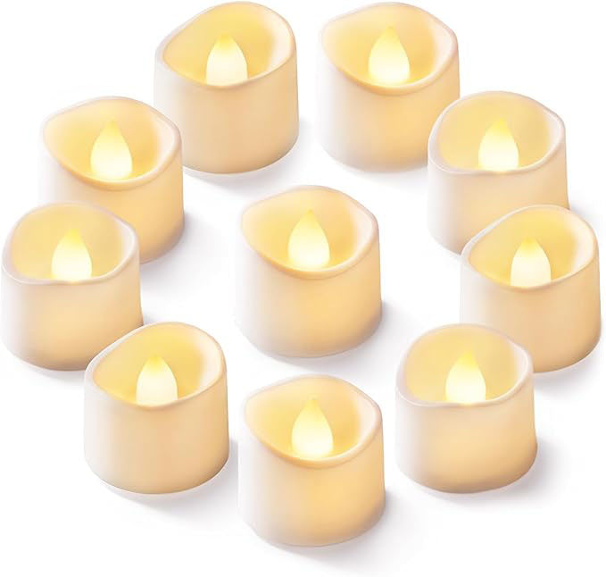 24Pcs Flickering Flameless Candle Battery Operated, 200+Hours Fake Electric LED Tea Lights for Votive, Centerpiece Table Decorations, Wedding, Aniversary, Halloween, Christmas